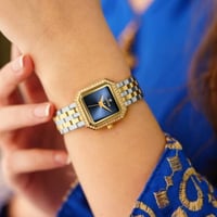 ساعة نسائيه ستيل لونين مينا ازرق 010090