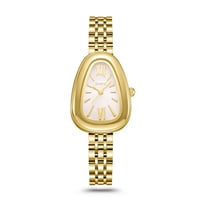 ساعة نسائية فاخرة ذهبي مينا ابيض EL050