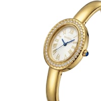 ساعة كاتر فصوص ذهبي مينا فضي 1150-02