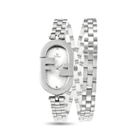 ساعة نسائية ستيل سير لف فضي مينا فضي EV5242