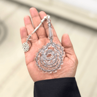 سبحة من بكلايت الرصاصي الشفاف