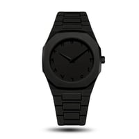 ساعة ارقام عربية سير كاربون بلون الاسود K033