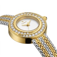 ساعة نسائية فاخرة ستيل لونين مينا ابيض AK5910L