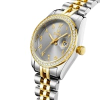 ساعة نسائية فاخرة ستيل لونين مينا رصاصيEV2242