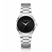 ساعة الاصالة الرجالية ستيل فضي مينا اسود LOD 25049