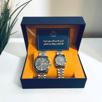 طقم ساعة رجالي ونسائي مميز رلكس لونين