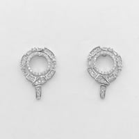 حلق زركون لون ذهبي او فضي