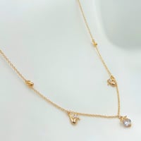 سلسال زركون ذهبي او فضي