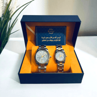 طقم ساعة رجالي ونسائي مميز رلكس لونين