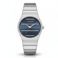 ساعة الهيبة الرجالية ستيل فضي مبنا كحلي LOD 25102