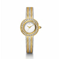 ساعة نسائية فاخرة ستيل لونين مينا ابيض AK5910L