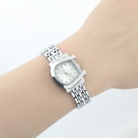 ساعة نسائية ساحرة بسير استيل فضي L003⭐️