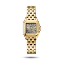 ساعة نسائية ستيل ذهبي مينا اسود VL010028