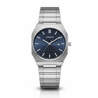 ساعة الهيبة الرجالية ستيل فضي مينا ازرق LOD 2090