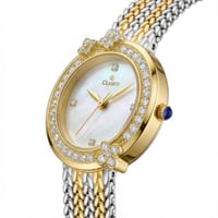 ساعة نسائية فاخرة ستيل ذهبي وفضي AK5870