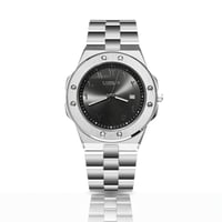 ساعة الفخامة الرجالية ستيل مينا اسود LOD 2083