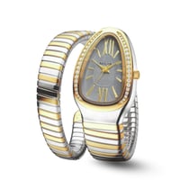 ساعة نسائية لفة ثعبان لونين مينا رصاصي M10066