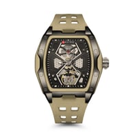 ساعة رجالية فاخرة ربل لون بيج G01200