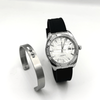 هدية رجالية ساعة مع اسوارة