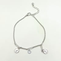 خلخال زركون فضي