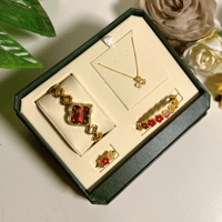 طقم ساعة نسائية الوردة A7