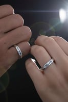 خاتم فضة بتصميم تاريخ وشهر للجنسين فضة خالصة