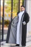 فروه رجالي شتوي دبل فيس لون اسود مع رمادي