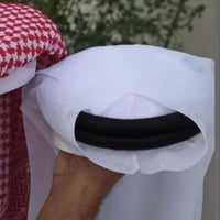 شماغ مع عقال اطفال مخيط _ ابيض