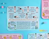 ملصق خطوات الصلاة - بنات