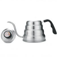 ابريق ترشيح ستانلس ستيل , فضي بمقياس حرارة 1L