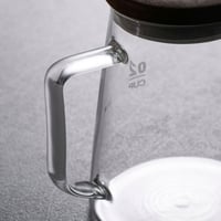 سيرفر قهوة V60 زجاجي , غطاء خشبي - مقاس 02
