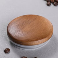 سيرفر قهوة V60 زجاجي , غطاء خشبي - مقاس 02