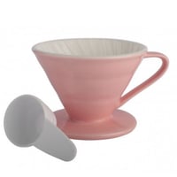 قمع ترشيح سيراميك موجي V60 مقاس 02 , زهري