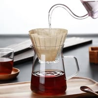 إناء تقديم قهوة زجاجي طويل 600 مل