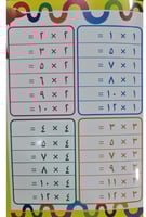 كتاب تعليم جدول الضرب للأطفال بالعربي - اكتب وامسح