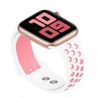 سوار رياضي ابيض زهري ساعة ابل White Pink Sport Ban...