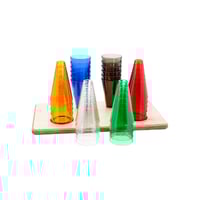 المخاريط الملونة مع القاعدة stacking cones