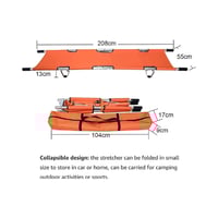 نقالة مريض برتقالي قابلة للطي