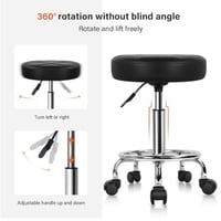 كرسي دوار بدون ظهر- مخفض