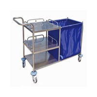 تروللي غسيل مع ارفف ستيل