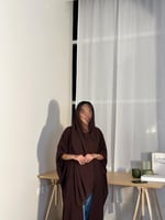 عباية كريب مكسر نص بشت بني