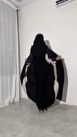 عباية كريب أسود وكحلي وبيج‎