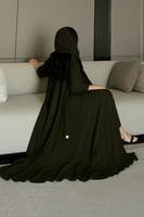 عباية كريب زيتي ديل كلوش