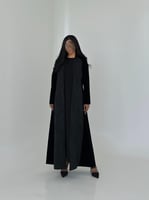 A Lineعباية جاكار مع مخمل واقف