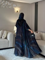 عباية شيفون كوري مموج طبقتين القصة كلوش