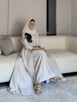 بليزر كريب لون بيج نص كلوش