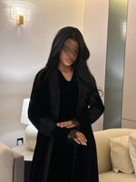 بليزر مخمل واقف اسود مع دانتيل ربع كلوش