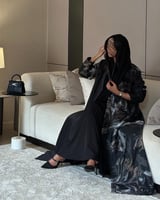 عباية تفتة تايواني مع اورجانزا مشجر بيج