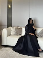 ‎ عباية تفتة تايواني مع كتان قطع وكلفة جلاتر القصة...