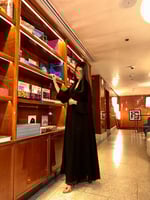 عباية شيفون اسود سادة طبقتين